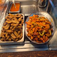 Lemongrass tofu, and fake meat at Viet Rose Cafe in Fitzroy