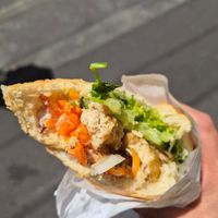 Tofu banh mi $12.00: perfect taste,  and bread to filling ratio at Viet Rose Cafe in Fitzroy
