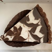 Vegan double chocolate tart at Sunshine Market in Bangkok