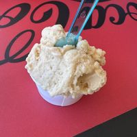 Almond, lemon, and ginger vegan gelato  at Slurp Gelateria in Sanremo