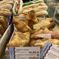 Vegan chicken sandwich labelled  at Costa Coffee - Miodowa in Warsaw