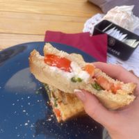 Vegan feta made from cashew   at Bar Dell'arco in Monopoli