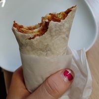 Cig köfte dürüm at Hayat Cafe in Gottingen