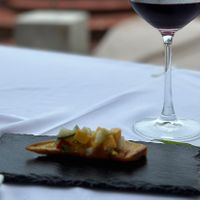 Vegan amuse-bouche offered by the Chef. Amazing !  at The Pavillion at Caille Blanc in Soufriere