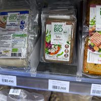 Tofu and sausage   at Rossmann & Lala - Bllok in Tirana