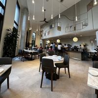 The indoor dining space is gorgeous    at Meli Wine & Mezze in Washington