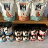 Vegan nut butters and different cashew flavors at PASTORA - Café & Bottle Shop in Madrid