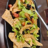 Nacho-like snack (tofu sheets) at Phê Chay in Hanoi