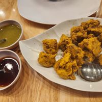 Fried cauliflower at Ram Krishna Vegetarian Indian Cuisine in Hanoi