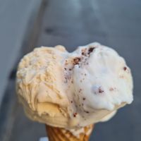 Earl grey tea and rosmary with chocolate cruble. Spectacular both flavours! Highly recommended! at Gelato Giusto in Milan