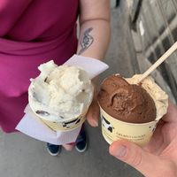 Hazelnut and some other sorts  at Gelato Giusto in Milan