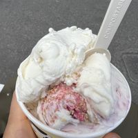 Basilico e Vaniglia ribes e crumble  at Gelato Giusto in Milan