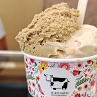 pistachio and vanilla. at Gelato Giusto in Milan