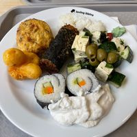 Selection from buffet  at Loving Bistro in Prague