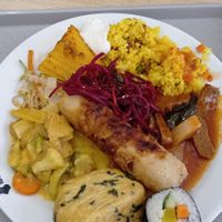 Can choose your portion size at Loving Bistro in Prague