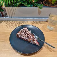 Chocolate cherry cake at Loving Bistro at Loving Bistro in Prague