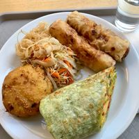 All this food under 250 Crown. at Loving Bistro in Prague