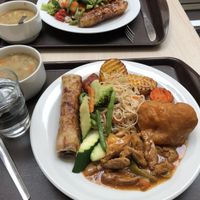 Plate from the buffet - cost about 5/6 pounds  at Loving Bistro in Prague