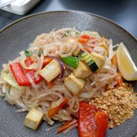 Vegan Pad Thai Noodles (without the egg, plus tofu)  at Pana Thai  in Makarska