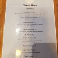 Vegan menu at Rocksalt in Crosby