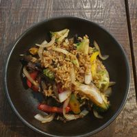 Vegan stir fry at Rocksalt in Crosby