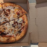 Plant Meat Lovers pizza at Odd Burger in Victoria
