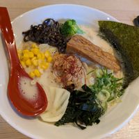 Tonkotsu ramen at Vegan Friendly Ramen by Playpen Friends in Nara