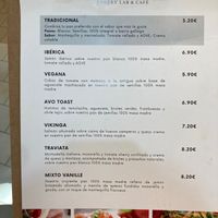 Part of the menu (just adding 1 menu picture so that you can see the vegan toast, because otherwise there is no where else you can see it online, feel free to remove it) at Vanille in Madrid