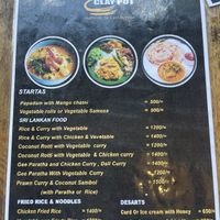 Menu  at The Clay Pot in Ella