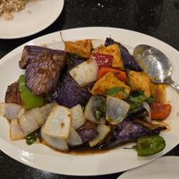 Eggplant with tofu at Tang's Asian Vegetarian in San Jose