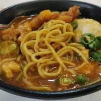 Delicious Mee Rebus with full egg & fried veggie pcs at Go Vegetarian! 藝之家 in Northeast Singapore