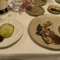 Courgette et feuille de figuier at Datil in Paris