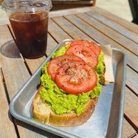 Cold Brew and Avocado Toast at LUV Collective  in Huntington Beach