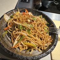 Vegan yaki soba  at Korean BBQ House in East London