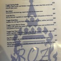 menu  at Boa Thai in Southampton