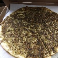 Vegan flatbread pizza at Salam Restaurant in Hillsboro