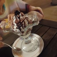 Amarena ice cream at Nicolay's Moselterrasse in Zeltingen-rachtig