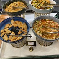 lunch side buffet   at Uyghur Noodle House in Helsinki