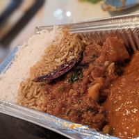 We over-ordered and so took home enough for a delicious Vegan breakfast! at Rishis Indian Aroma in Stirling