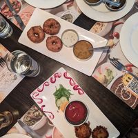 Arial view of our decadence! at Rishis Indian Aroma in Stirling