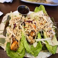 Lettuce wraps with tofu substituted for protein were messy but tasty at Lake Park Diner  in Naples