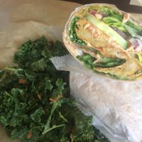 Sauce Boss Wrap with Kale slaw - Delicious!! at PositiviTea in Verona