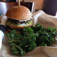 Big Bean Burger with Kale Slaw at PositiviTea in Verona