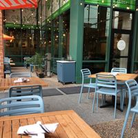 Outdoor seasonal patio at Mill Valley Kitchen in Rochester