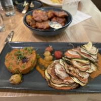 (Blurry bygtp) Ratatouille and the smashed potatoes   at Mill Valley Kitchen in Rochester