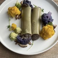 Main - spinach cannelloni with brassicas   at La Promenade in Pont-aven