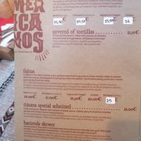 Menu 2 at Los Chicos in Kos