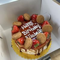 Bespoke birthday cake  at Pralin Patisserie in Enfield