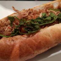 Giant beef sandwich   at Quan Bo De Cuisine Vegetarienne in Montreal