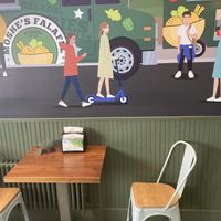 Inside seating  at Moshe's Falafel - Upper West Side in New York City